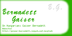 bernadett gaiser business card